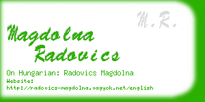 magdolna radovics business card